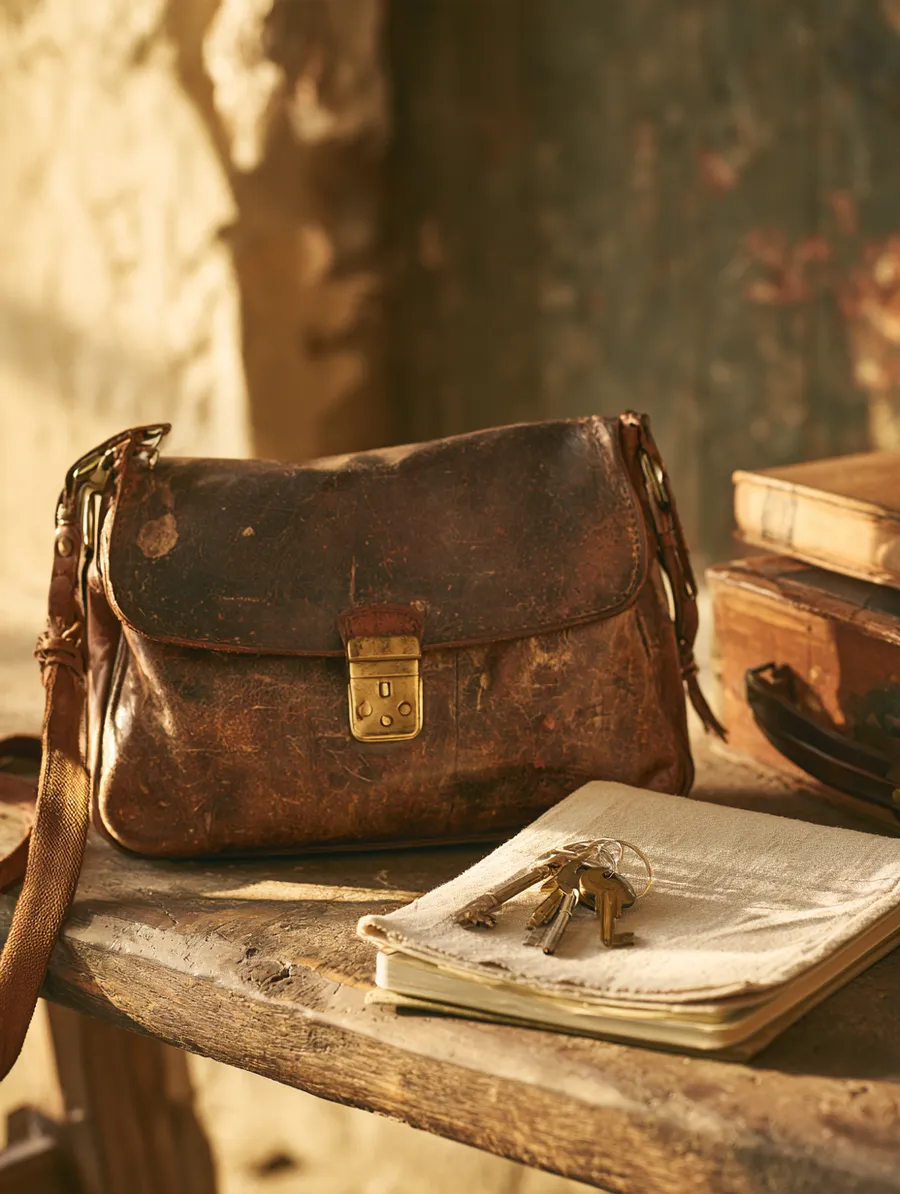 Organized satchel, keys, and planner ready for a personal loan appointment