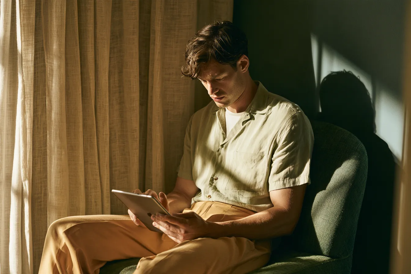 Completing a Pathway Lenders personal loan application on a tablet